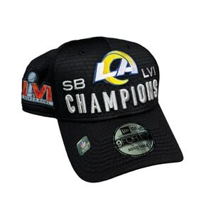 New Era Los‎ Angeles Rams Super Bowl LVI Champions Hat OSFM Black 9FORTY SB NWT